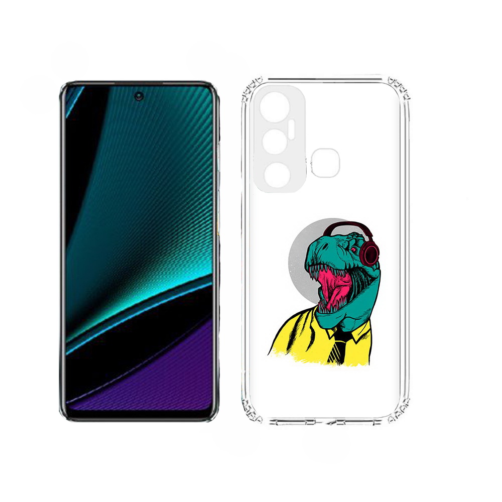 

Чехол MyPads дино для Infinix Hot 11, Прозрачный, Tocco