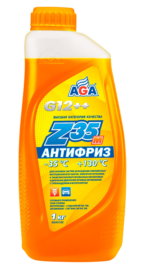 фото Антифриз aga оранжевый (-35/+130) готовый 1 кг aga арт. aga310z