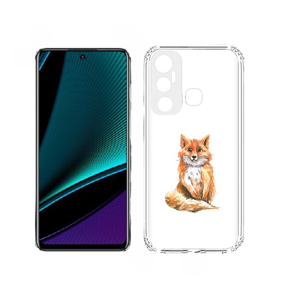 

Чехол MyPads детская лиса для Infinix Hot 11, Прозрачный, Tocco