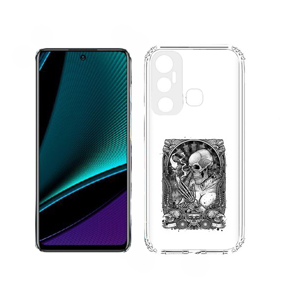 

Чехол MyPads девушка скелет для Infinix Hot 11, Прозрачный, Tocco