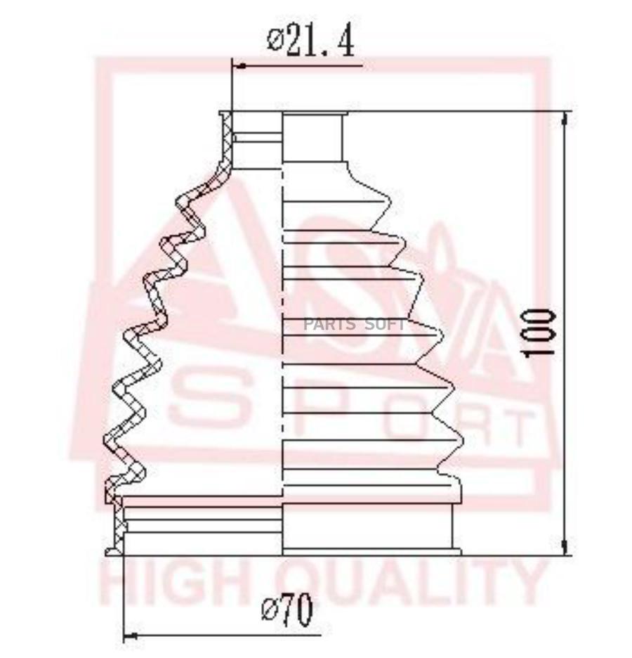 

Пыльник Шруса Наружный 23x100x74.5 (Комплект Без С ASVA арт. ASBTSOL