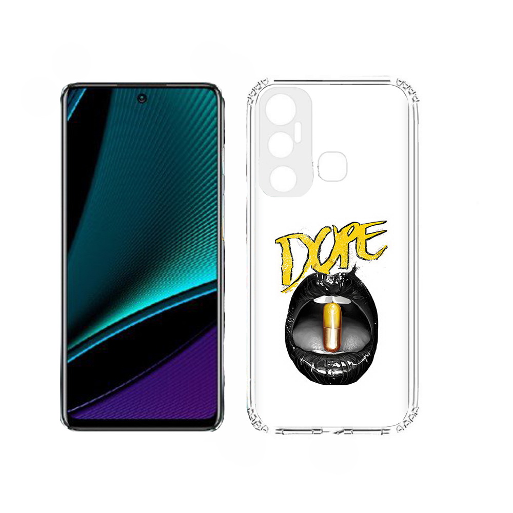 

Чехол MyPads губы для Infinix Hot 11, Прозрачный, Tocco