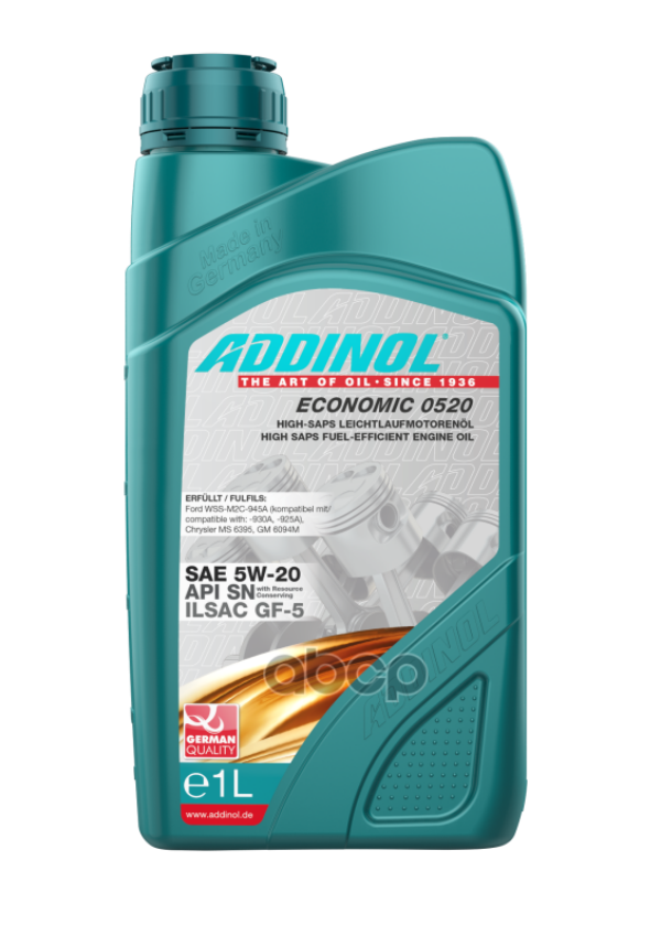 Моторное масло Addinol Economic 0520 синтетическое 5W20 1л