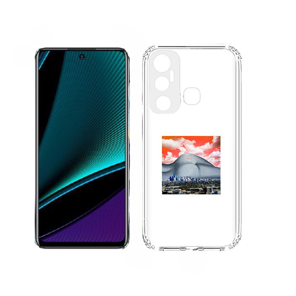 

Чехол MyPads город с девушкой на фоне для Infinix Hot 11, Прозрачный, Tocco