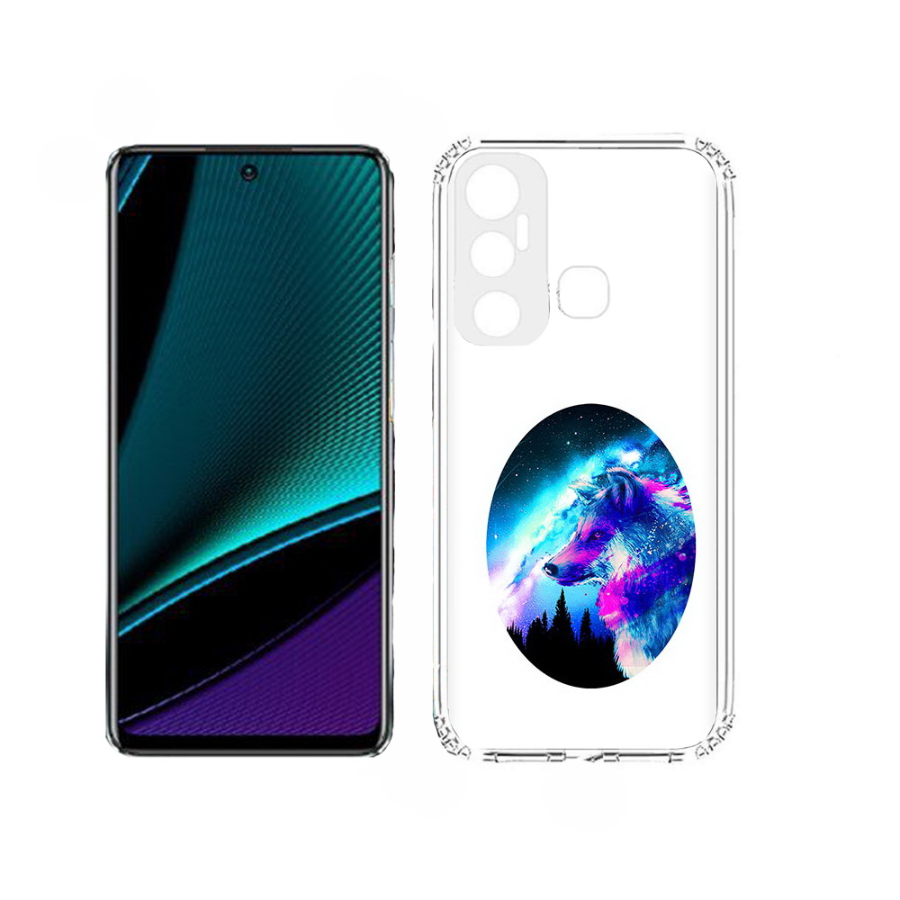 

Чехол MyPads голубой волк для Infinix Hot 11, Прозрачный, Tocco