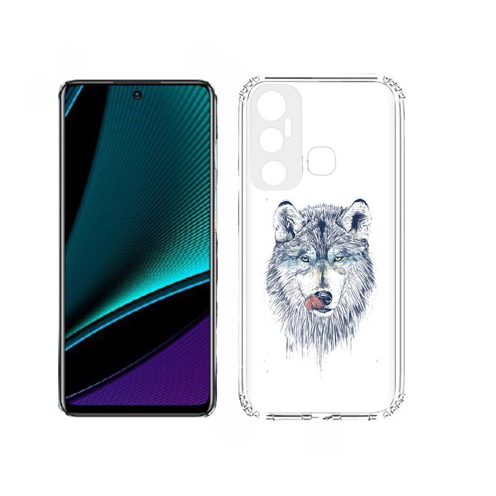 

Чехол MyPads голодгый волк для Infinix Hot 11, Прозрачный, Tocco