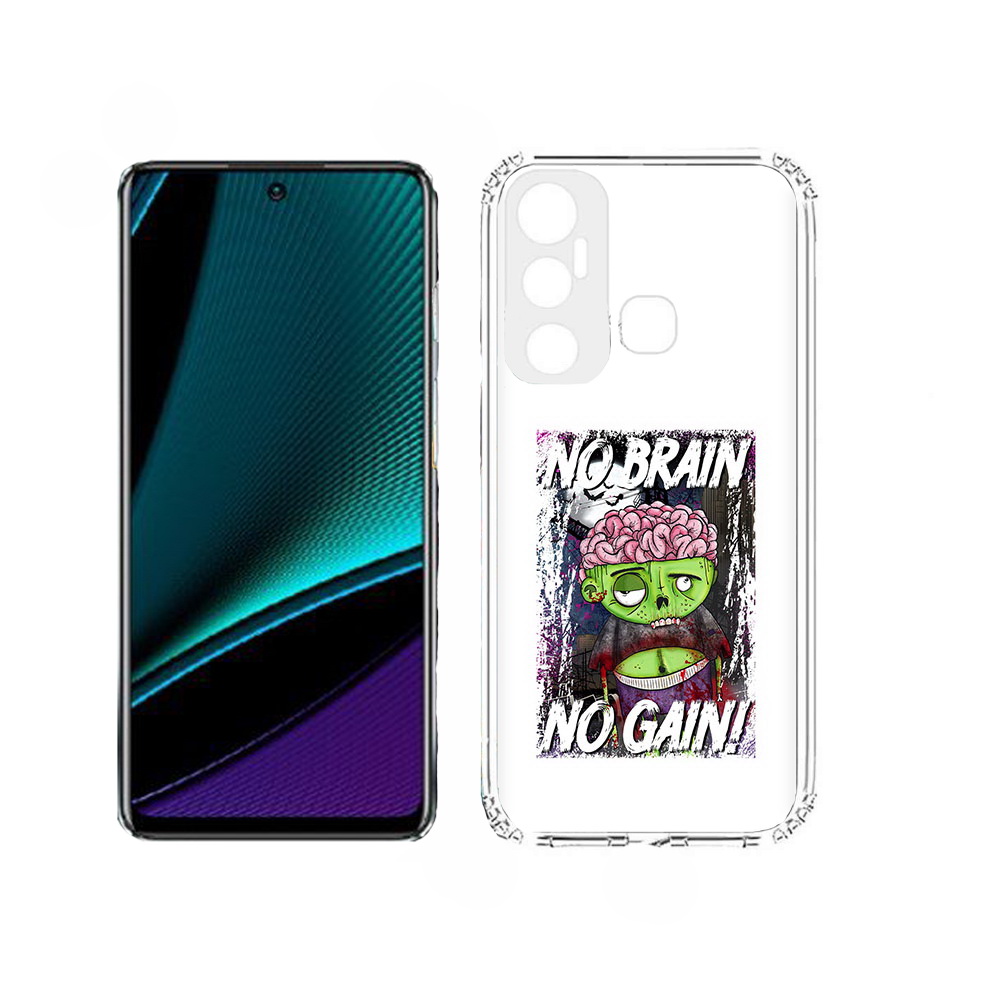

Чехол MyPads глупый зомби для Infinix Hot 11, Прозрачный, Tocco