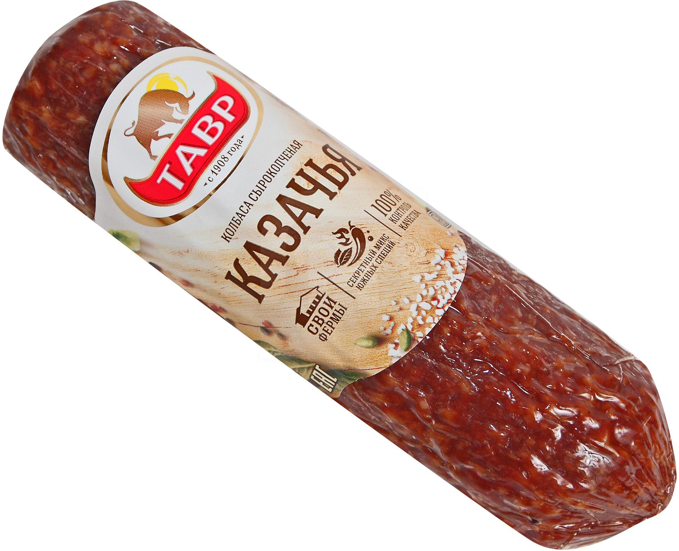 

Колбаса Тавр Казачья сырокопченая +-1 кг