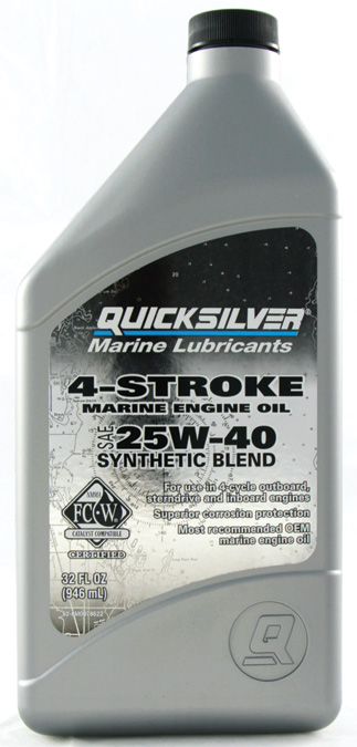 фото Моторное масло quicksilver 4-stroke marine engine oil 25w-40 1л