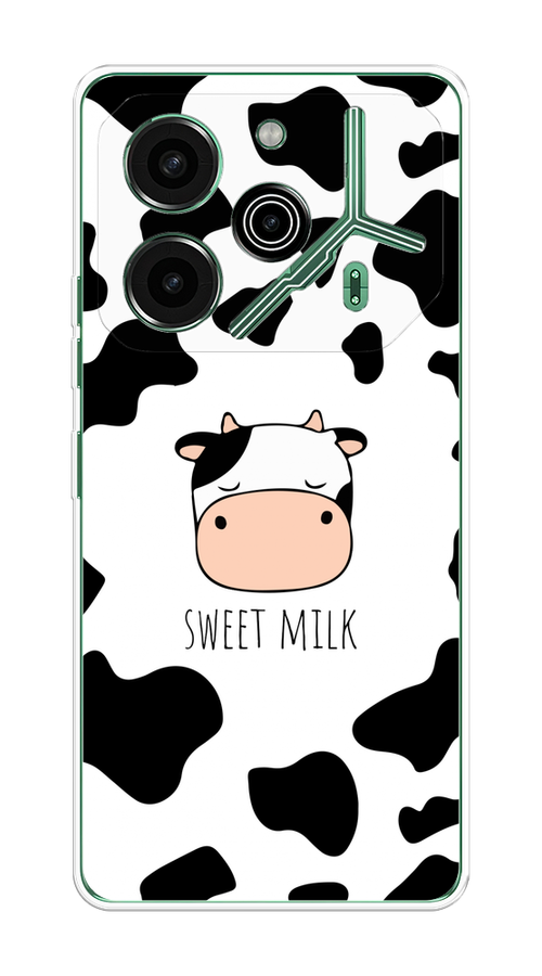

Чехол на Tecno Pova 6 Pro 5G "Sweet milk", Розовый;белый;черный, 305250-1