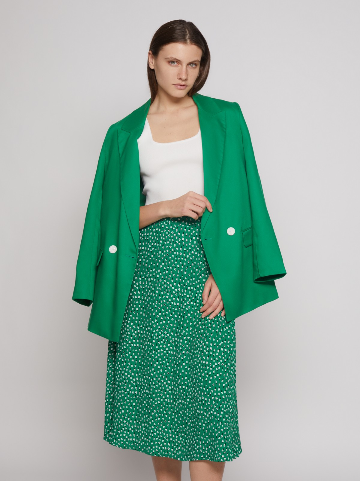 

Юбка женская Zolla 22223785904370P0 зеленая M, 22223785904370P0