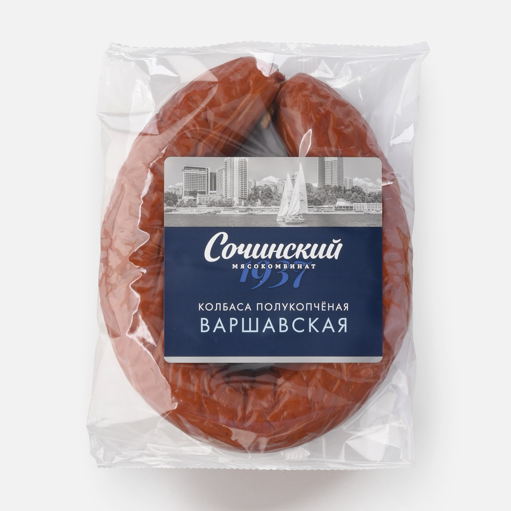 

Колбаса Сочинский мясокомбинат Варшавская мини полукопченая +-1 кг
