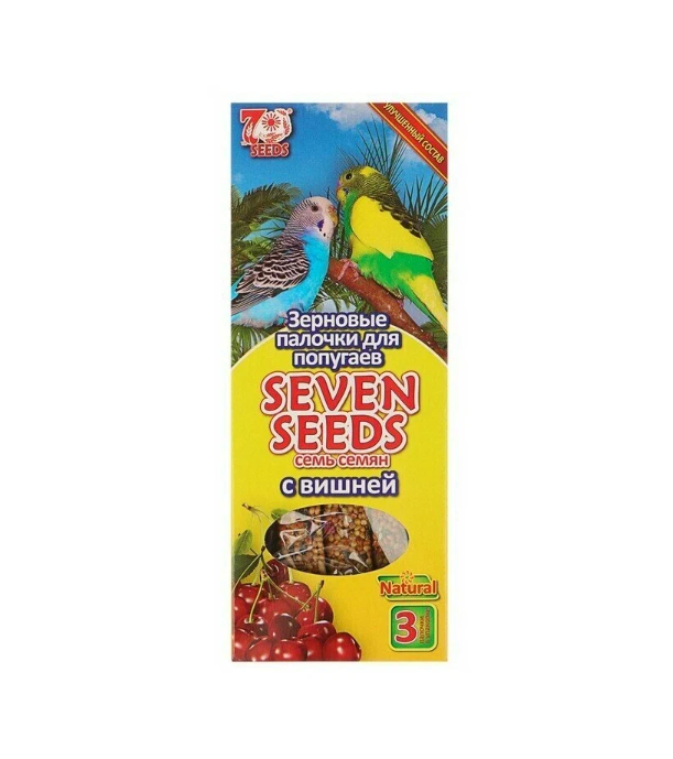 Лакомство для попугаев Seven Seeds палочки с вишней 90 г 3 шт 100043982281