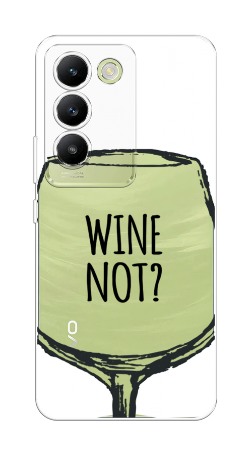 

Чехол на Vivo V30 lite 4G "Wine not white", Белый, 2610350-1