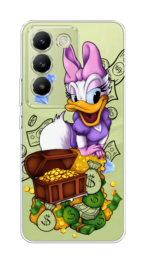 

Чехол на Vivo V30 lite 4G "Rich Daisy Duck", Коричневый;белый;фиолетовый, 2610350-1