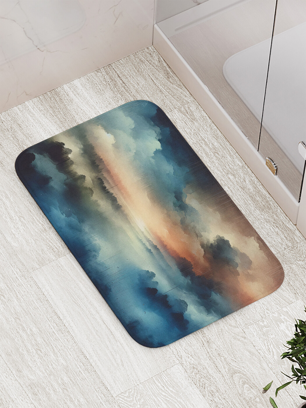 Коврик для ванной и туалета JoyArty Синий туман bath_sd1036 1199₽