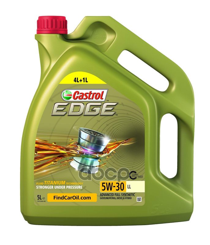 

Моторное масло Castrol Промо Edge 5w30 Ll 4л, 15E78A