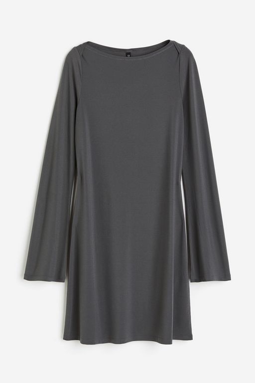 

Платье женское H&M 1220940 серое M, Серый, 1220940