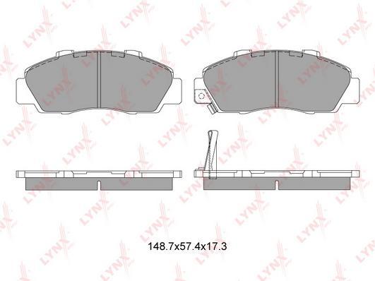 

Колодки тормозные передние дисковые Honda CR-V I/Civic VI Aerodeck/Civic VI Fastback 91>12