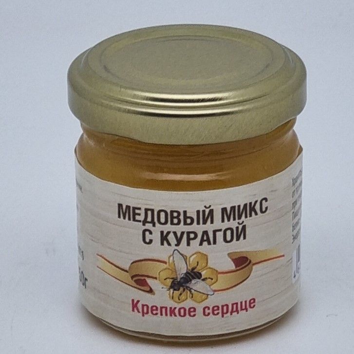 

Мед Кладовая Кавказа микс курага Крепкое сердце, 50 г