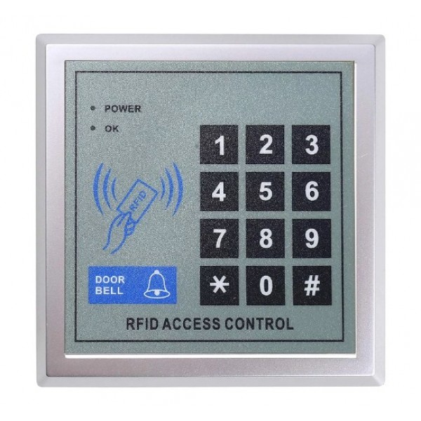 ALFA Считыватель RFID меток Mifare 13,56 мГц со встроенной клавиатурой и кнопкой вызова AL alfa кнопка вызова для звонка мелодия 433 мгц