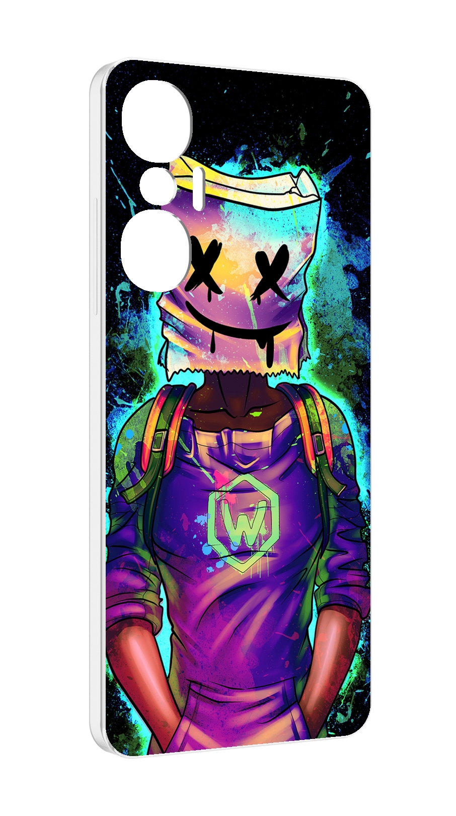 

Чехол MyPads маршмеллоу-глитч для Infinix Hot 20S противоударный, Tocco