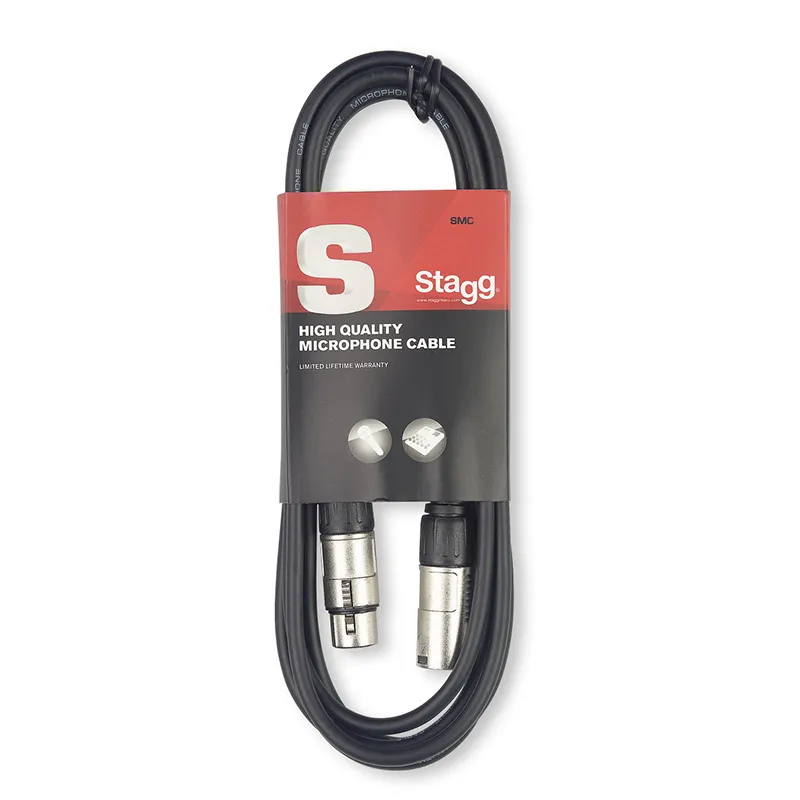 

Кабель микрофонный Stagg SMC XLR - XLR 3м, Черный