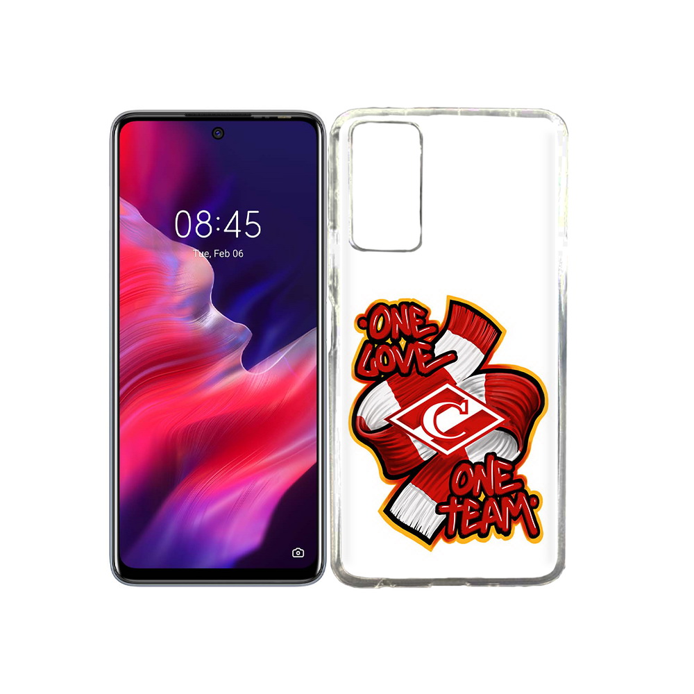 

Чехол MyPads Tocco для Tecno Pova 2 ФК спарак 1 любовь, Прозрачный, Tocco