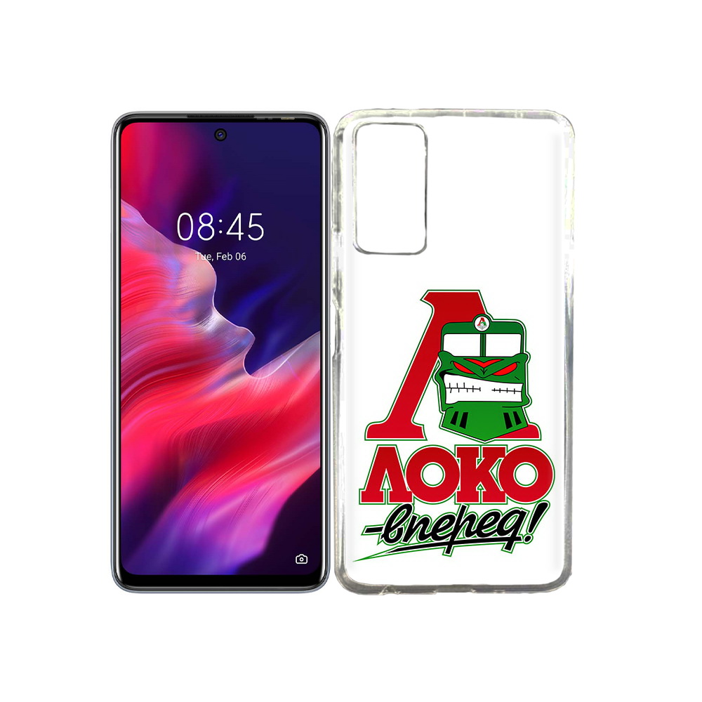 

Чехол MyPads Tocco для Tecno Pova 2 ФК локо вперед, Прозрачный, Tocco