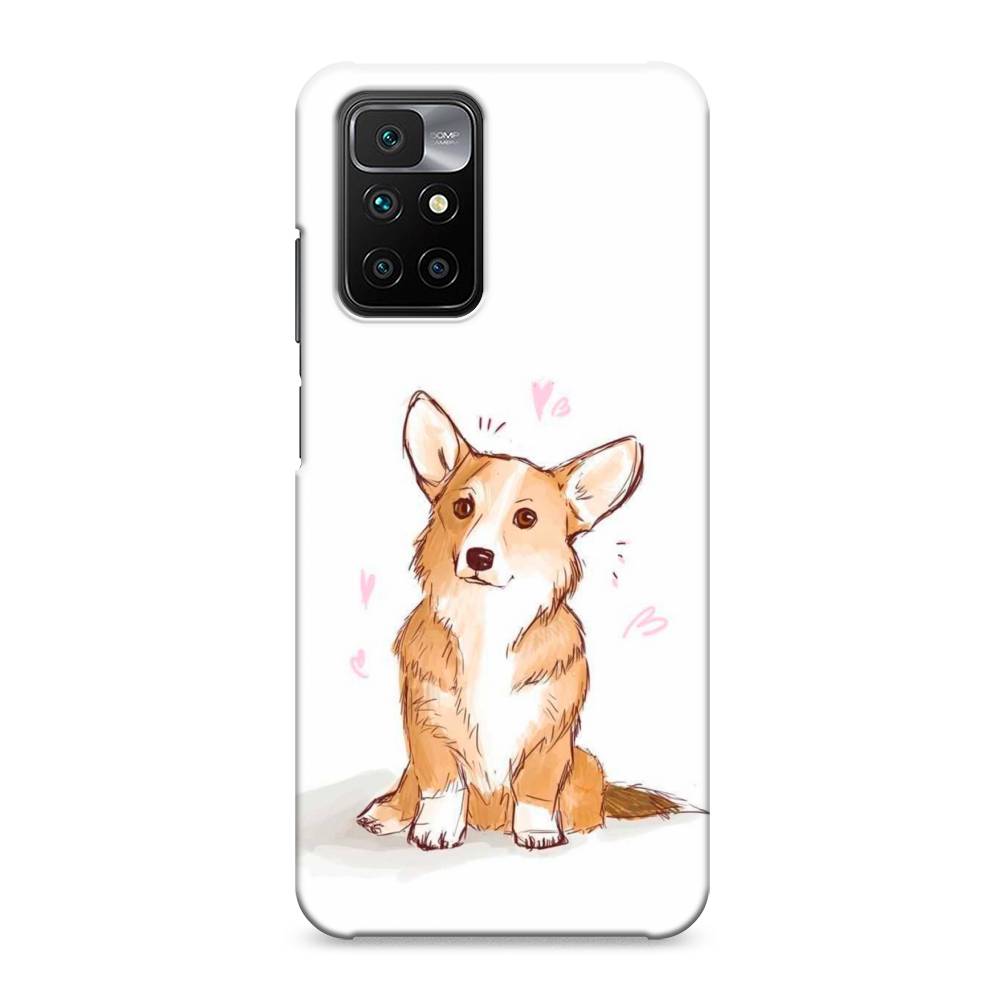 

Пластиковый чехол "Корги любовь" на Xiaomi Redmi 10, 311320-1