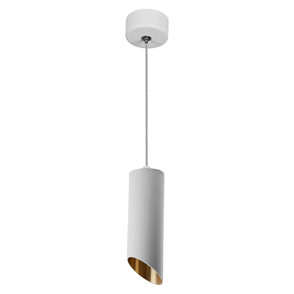 

Подвес Feron MR16 35W 230V, белый, золото, D55*H200 ML1828