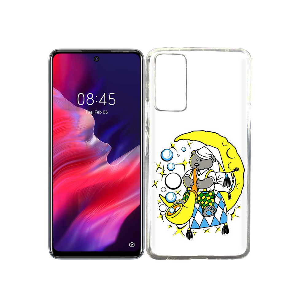 

Чехол MyPads Tocco для Tecno Pova 2 Сырная луна, Прозрачный, Tocco