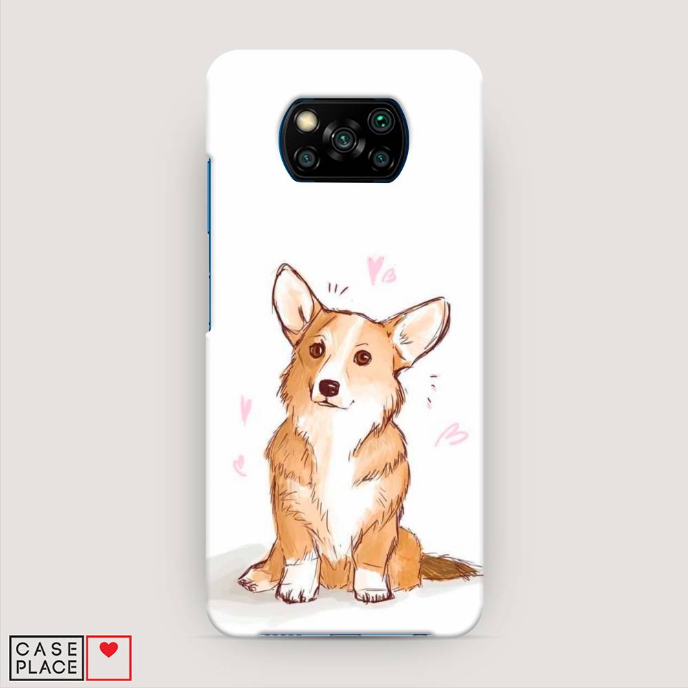 

Пластиковый чехол "Корги любовь" на Xiaomi Poco X3 NFC, 39220-1