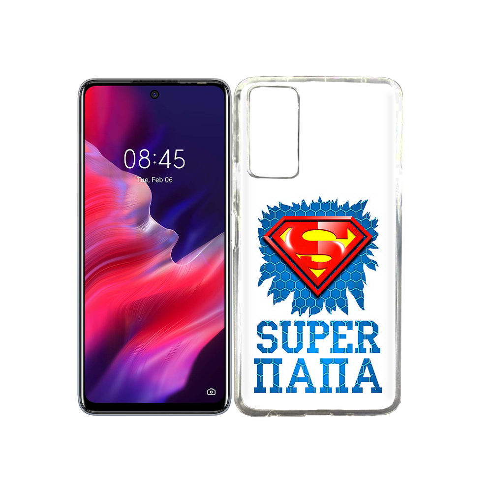 

Чехол MyPads Tocco для Tecno Pova 2 Супер Папа, Прозрачный, Tocco