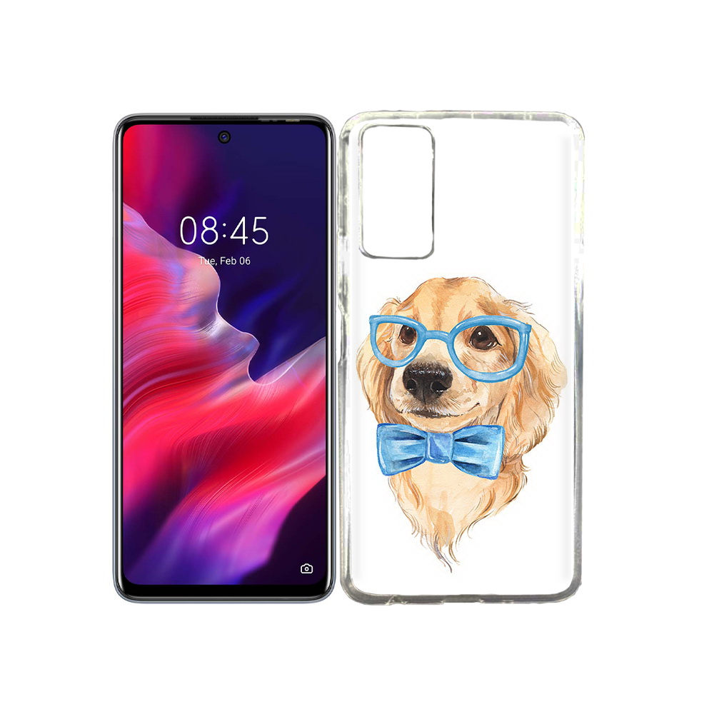

Чехол MyPads Tocco для Tecno Pova 2 Собака интеллигент, Прозрачный, Tocco