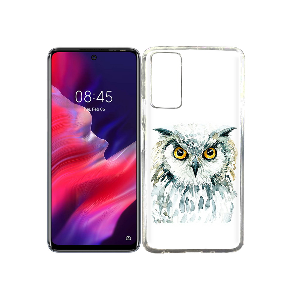 

Чехол MyPads Tocco для Tecno Pova 2 Серьезная сова, Прозрачный, Tocco