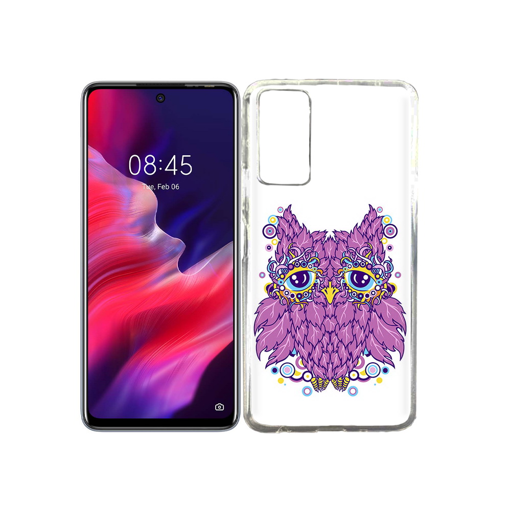 

Чехол MyPads Tocco для Tecno Pova 2 Розовая сова, Прозрачный, Tocco