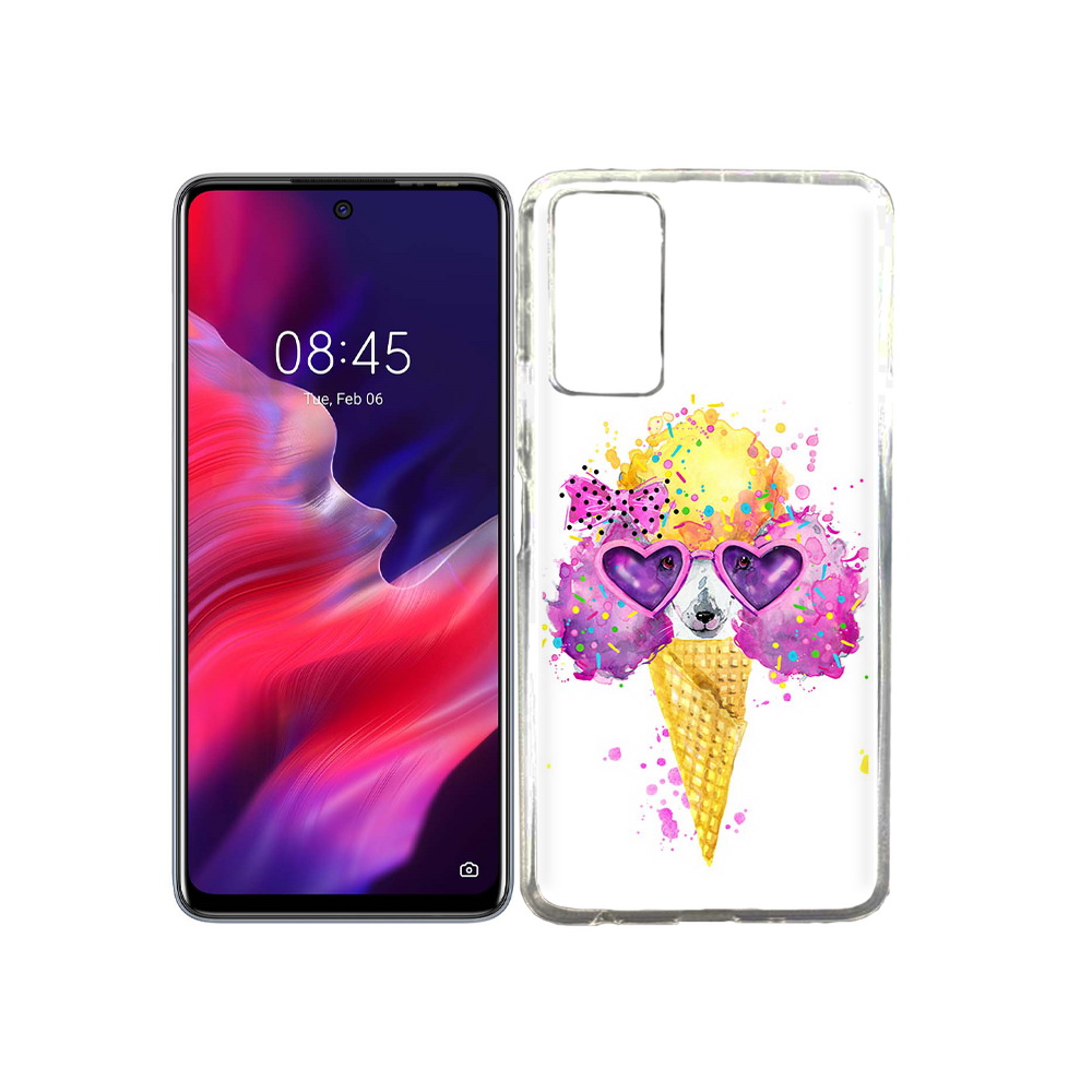 

Чехол MyPads Tocco для Tecno Pova 2 Рожок, Прозрачный, Tocco