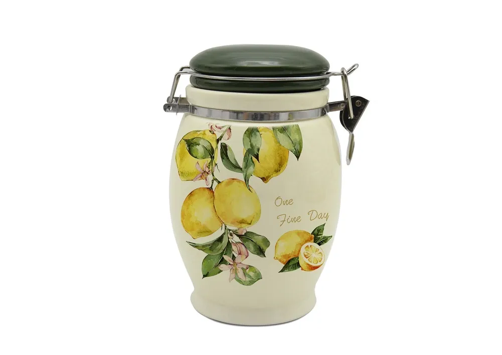 

Банка для сыпучих продуктов Royal Classics Лимоны 900 мл 11,5*11,5*17,5 см, Белый;зеленый, 517600002
