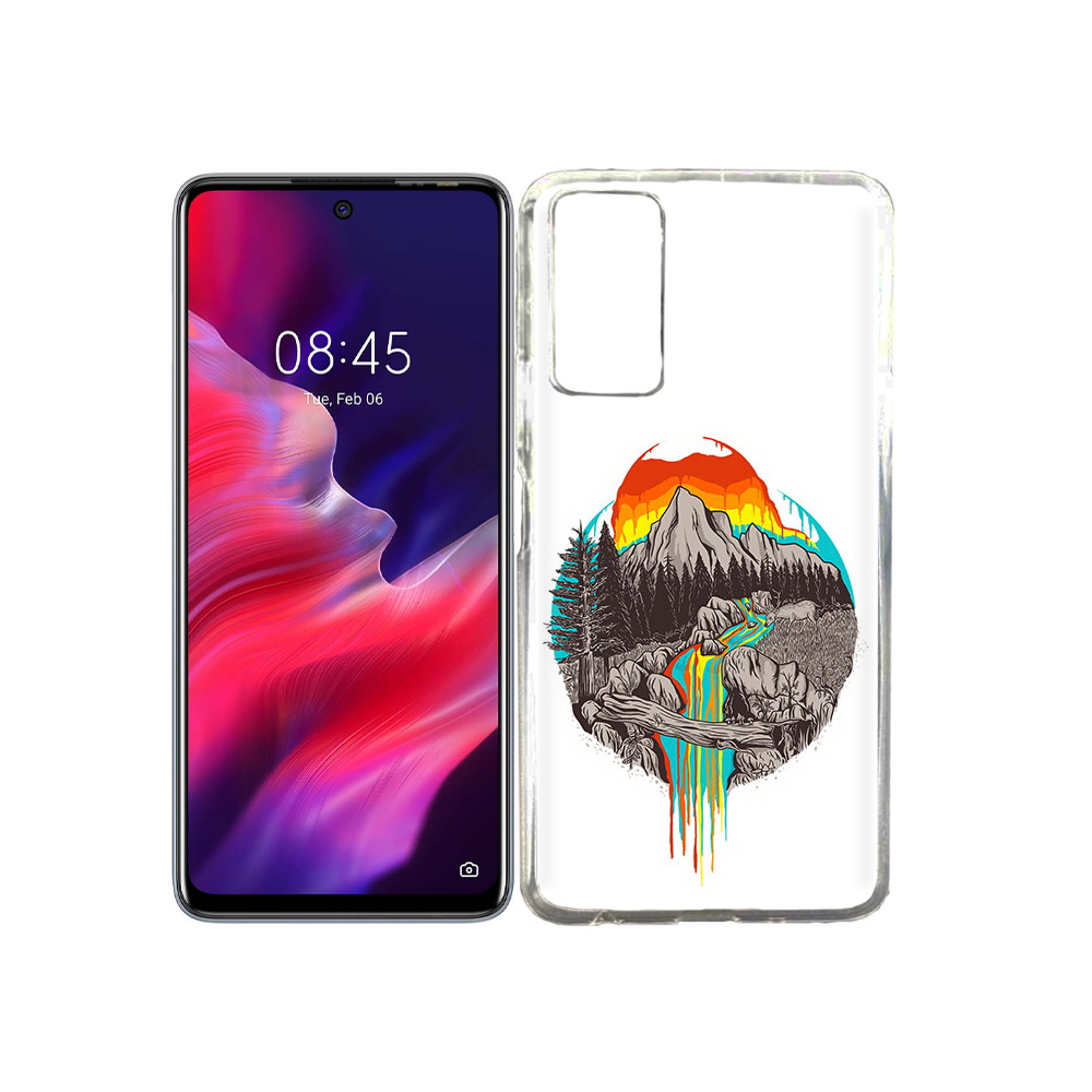 

Чехол MyPads Tocco для Tecno Pova 2 Радужный водопад, Прозрачный, Tocco