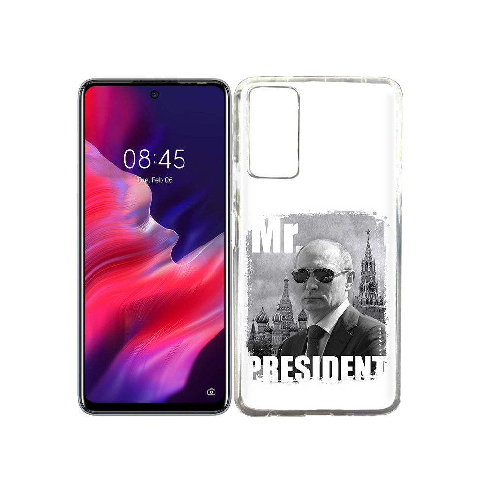 

Чехол MyPads Tocco для Tecno Pova 2 Путин, Прозрачный, Tocco