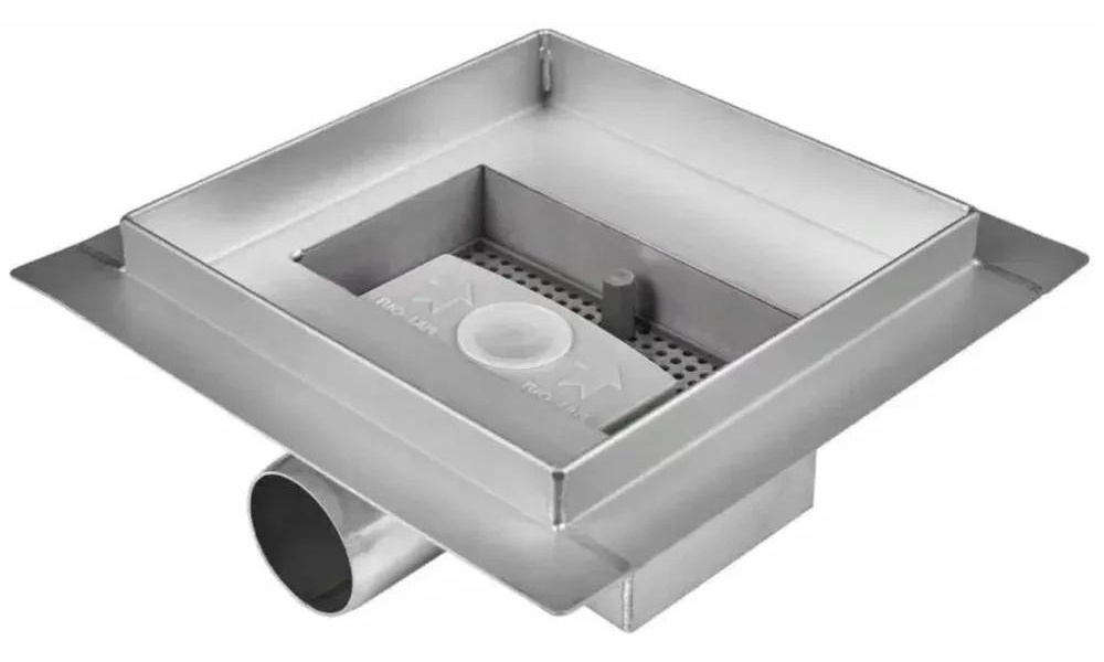 Сухой трап для душа, для душевого поддона Tim BAD451502 серебристый