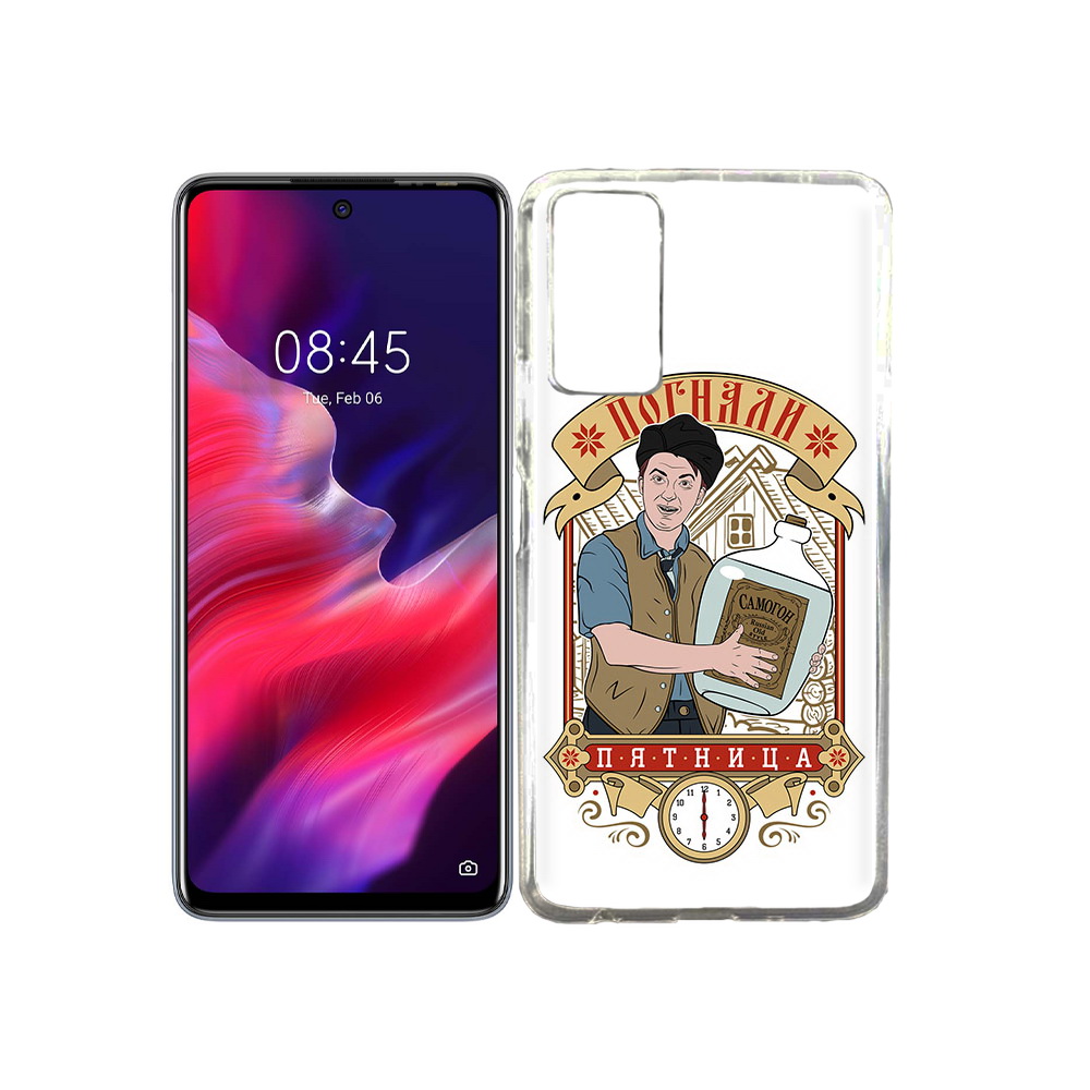 

Чехол MyPads Tocco для Tecno Pova 2 Погнали пятница, Прозрачный, Tocco
