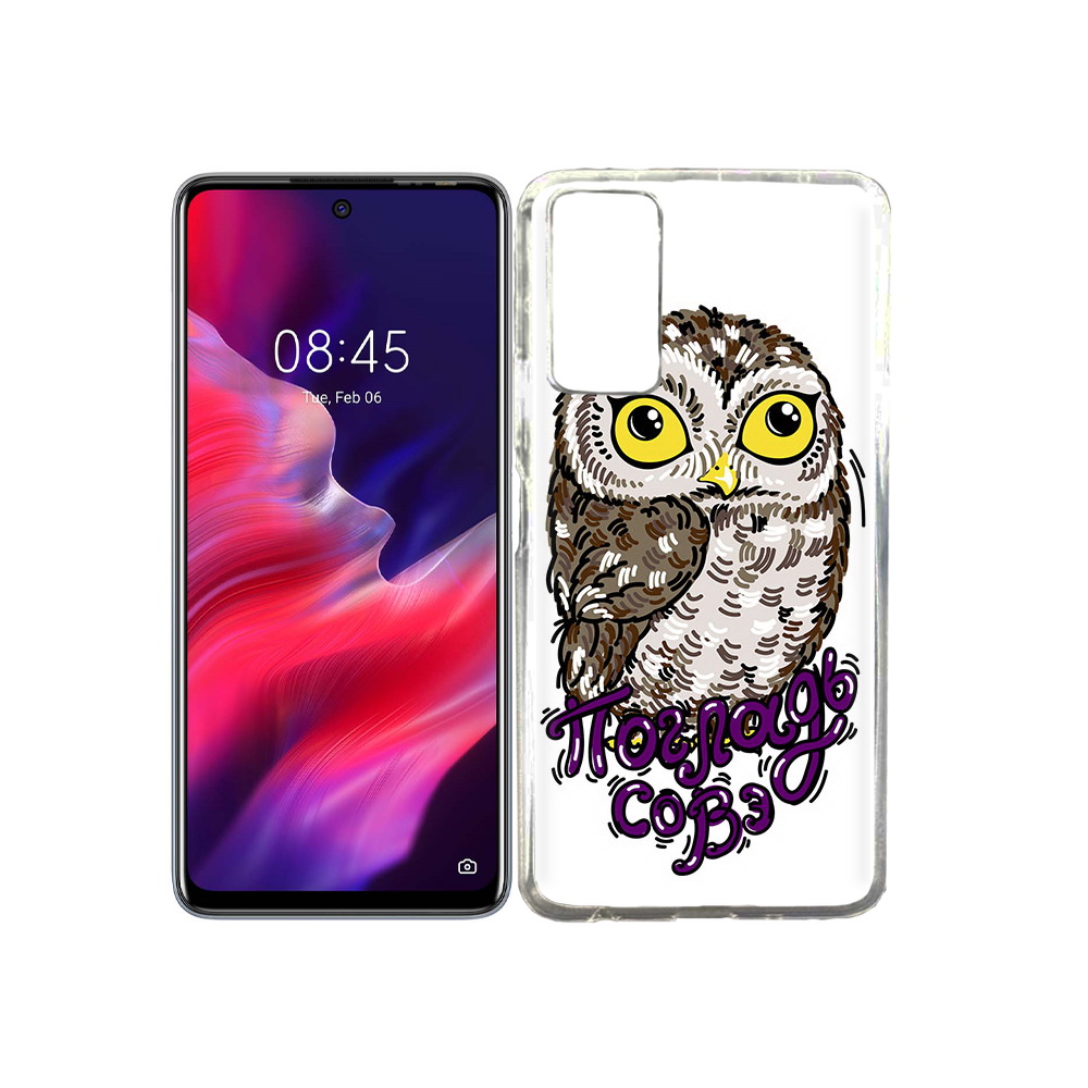 

Чехол MyPads Tocco для Tecno Pova 2 Погладь Совэ, Прозрачный, Tocco