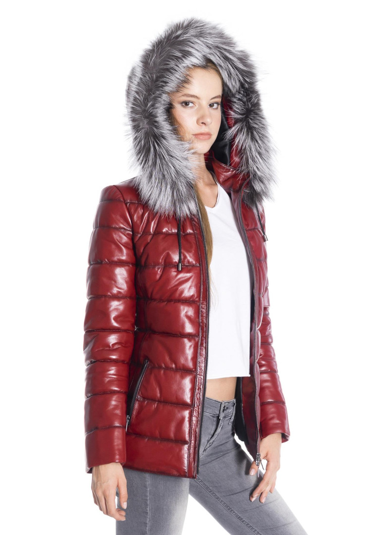 

Кожаная куртка женская Derins DKA01216_K красная L (товары доставляются из-за рубежа), DKA01216_K