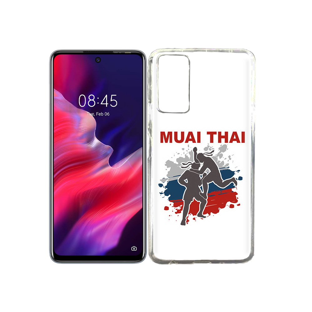 

Чехол MyPads Tocco для Tecno Pova 2 Муайтай, Прозрачный, Tocco