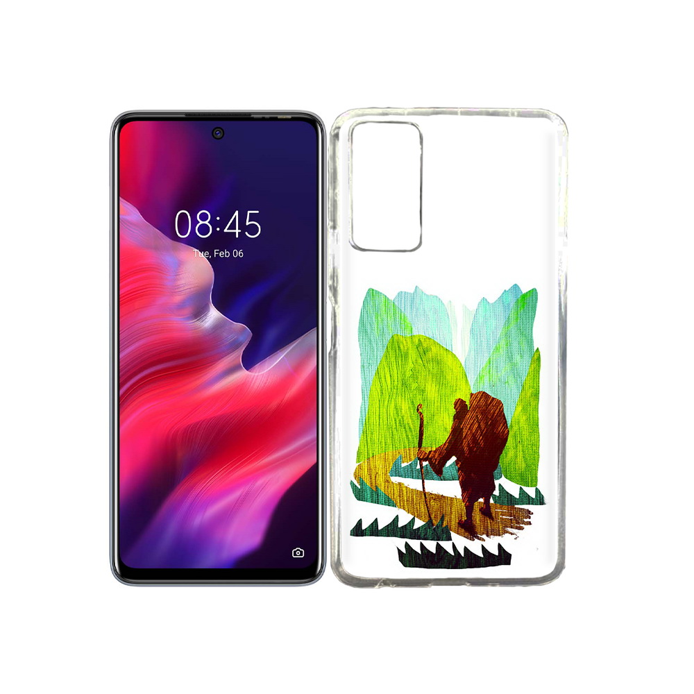 

Чехол MyPads Tocco для Tecno Pova 2 Лесная тропа, Прозрачный, Tocco
