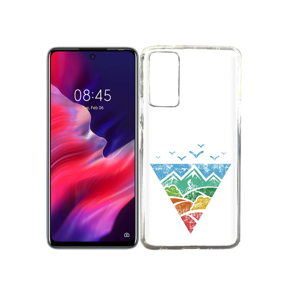 Чехол MyPads Tocco для Tecno Pova 2 Лес земля море чайки