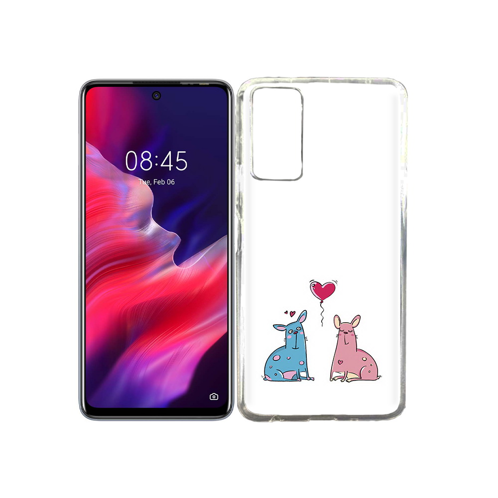 

Чехол MyPads Tocco для Tecno Pova 2 Лама любовь, Прозрачный, Tocco