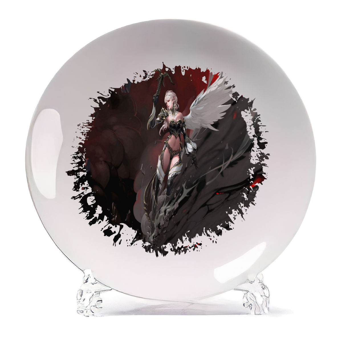 

Тарелка CoolPodarok lineage 2 Камаэль Девушка Арбалет